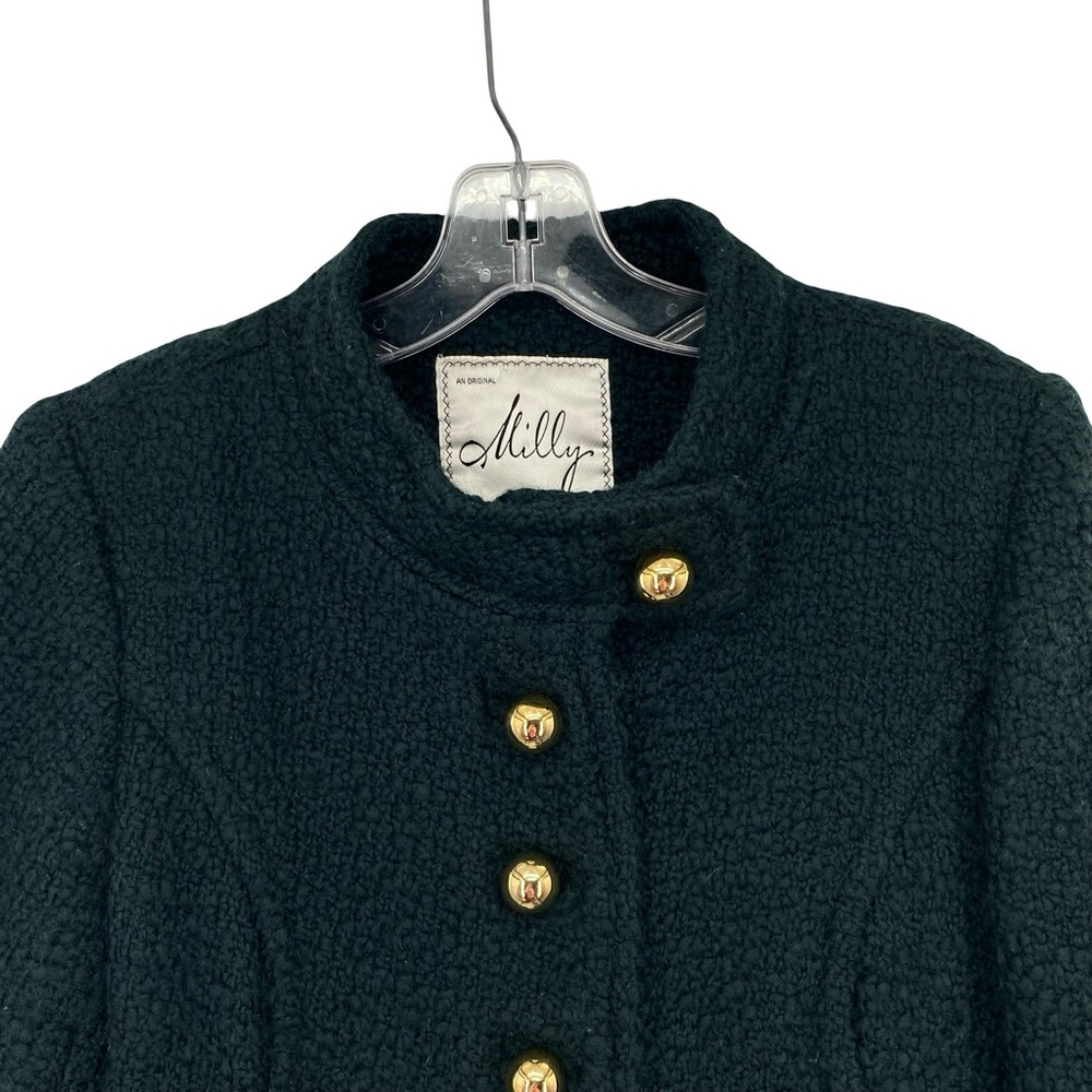 Milly New York Vintage Wool Button Front Pea Coat - Picture 3 of 9